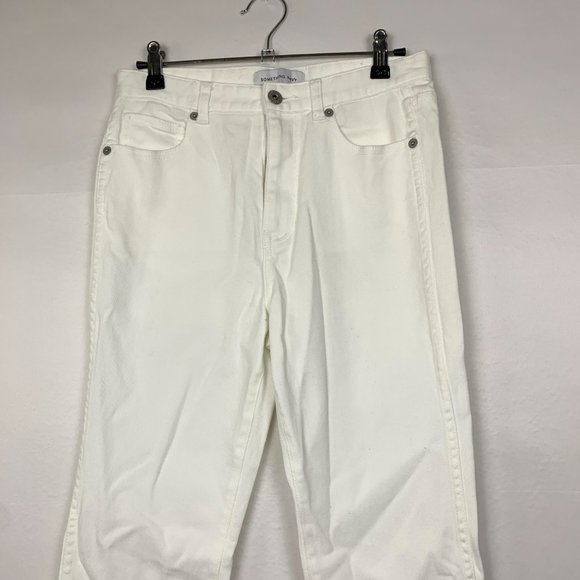NEW Something Navy Nina Denim Slit Pants Jeans White 4 - Picture 6 of 11